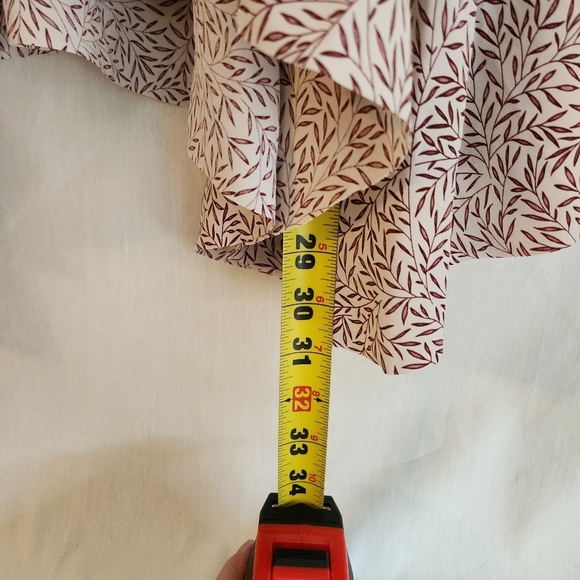 Morris & Co Elegant Cream Skirt W/ Leaves Print. Size 2 NWOT Fairygoth Boho - Picture 5 of 8